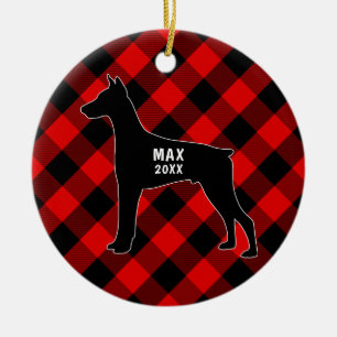 Doberman Pinscher Pset-kerstversiering Keramisch Ornament