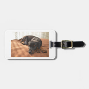doberman-pinscher-puppy bagagelabel