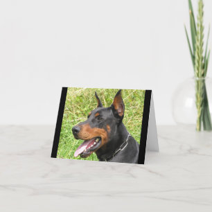Doberman Pinscher Puppy Dog Blank Note Card Kaart
