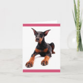 Doberman Pinscher Puppy Dog Blank Note Kaart (Voorkant)