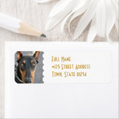 Doberman Pinscher Retouradreslabel Etiket (Insitu)