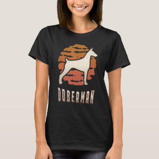 Doberman Pinscher  Retro Classic Dog Sunset T-shirt