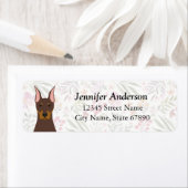 Doberman Pinscher Return-adreslabels Etiket (Insitu)