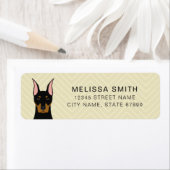 Doberman Pinscher Return-adreslabels Etiket (Insitu)