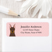 Doberman Pinscher Return-adreslabels Etiket (Insitu)