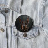 Doberman Pinscher Ronde Button 7,6 Cm (In situ)