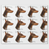 Doberman Pinscher (rood) mam 2 Cadeaupapier (Vlak)