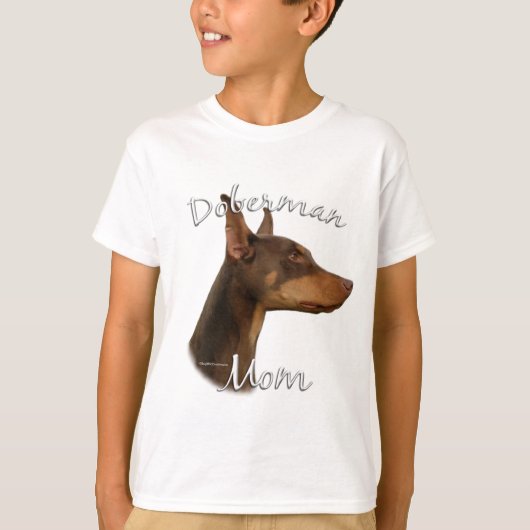 Doberman Pinscher (rood) mam 2 T-shirt (Voorkant)