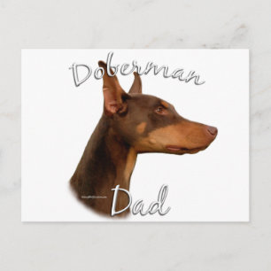 Doberman Pinscher (rood) Pa 2 Briefkaart