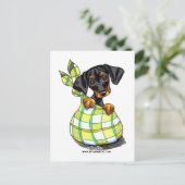 Doberman Pinscher Sack Puppy Briefkaart (Staand voorkant)