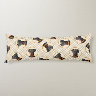 Doberman Pinscher Schilderij Dobie Uncropped Dog A Lichaamskussen