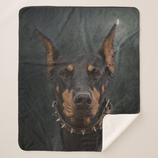 Doberman Pinscher Sherpa Deken (Voorkant)