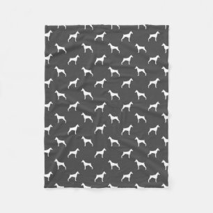 Doberman Pinscher Silhouettes Dobe Dogs Pattern Fleece Deken