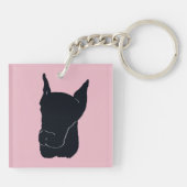 Doberman Pinscher Sleutelhanger (Achterkant)