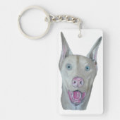 Doberman pinscher Sleutelhanger Fob (Voorkant)