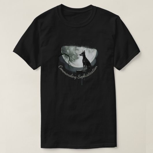 Doberman Pinscher Sophistication T-shirt (Design voorkant)
