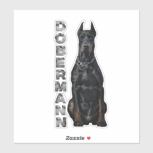 Doberman Pinscher Sticker (Vel)