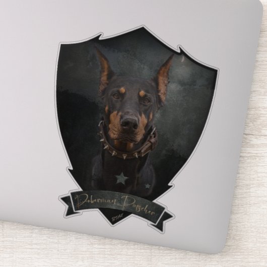 Doberman Pinscher Sticker (Detail)