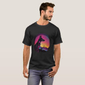 Doberman Pinscher Synthwave 80s Retrowave Aestheti T-shirt (Voorkant volledig)