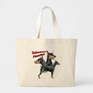 Doberman Pinscher Trio 2 Grote Tote Bag