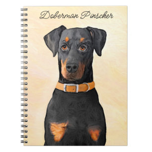 Doberman Pinscher Uncropped schilderij originele k Notitieboek