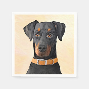 Doberman Pinscher Uncropped schilderij originele k Servet