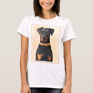 Doberman Pinscher Uncropped schilderij originele k T-shirt