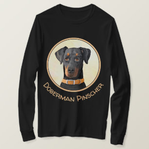 Doberman Pinscher Uncropped schilderij originele k T-shirt
