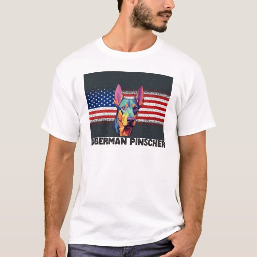Doberman Pinscher USA T-shirt (Voorkant)