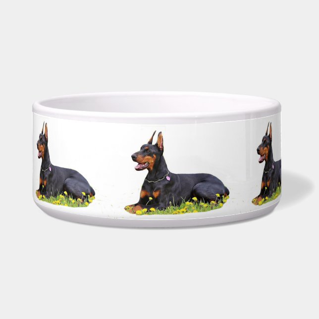 Doberman Pinscher Voerbakje (Voorkant)
