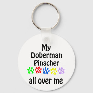 Doberman Pinscher wandelt design Sleutelhanger