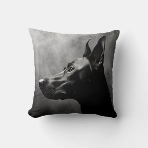 Doberman Pinscher Zwart-wit Kussen
