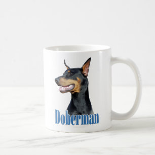Doberman Pinscher (zwarte) naam Koffiemok