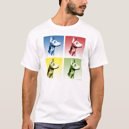 Doberman Pop Art T-shirt (Voorkant)