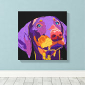 Doberman puppy kunst canvas afdruk (Insitu (Houten vloer))