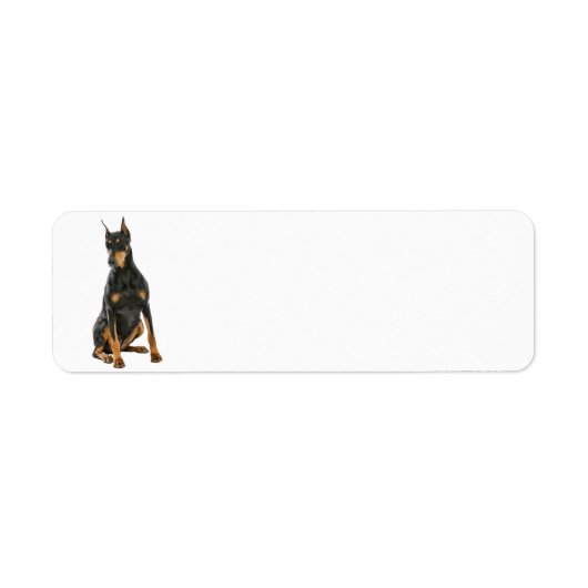 Doberman retouradreslabel etiket (Voorkant)
