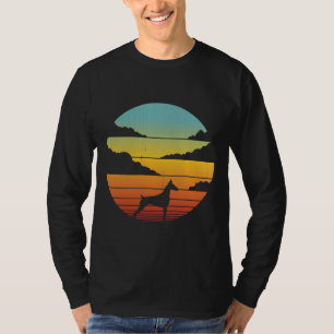 Doberman Retro Sunset S voor mannen T-shirt
