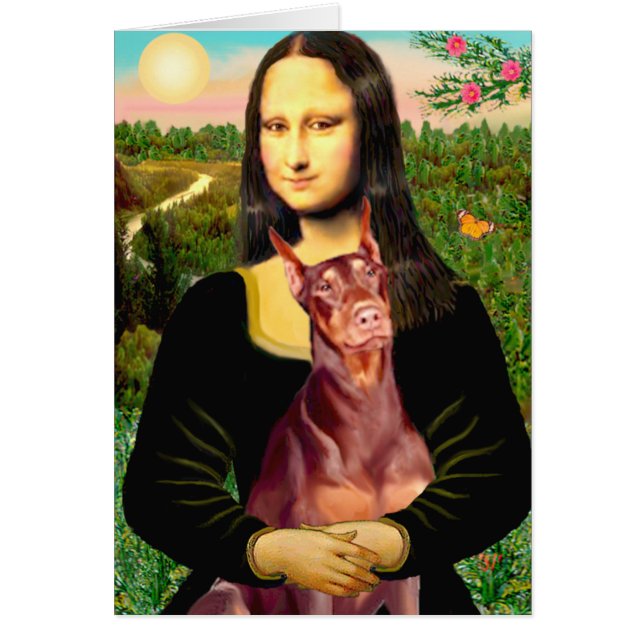 Doberman (rood) - Mona Lisa (Voorkant)