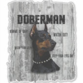 Doberman Sticker (Voorkant)