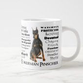 Doberman Traits Jumbo Mug (Droite)
