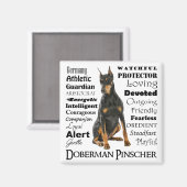 Doberman Traits Magnet Magneet (Voorkant / Achterkant)