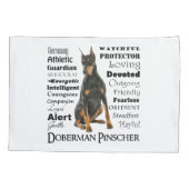 Doberman Traits Pillow Hoesje Kussensloop (Achterkant)