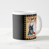 Doberman  Valentijn Funny Dog met Roos Extra Grote Beker (Voorkant rechts)