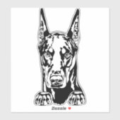 Doberman Vinyl Car Sticker (Vel)