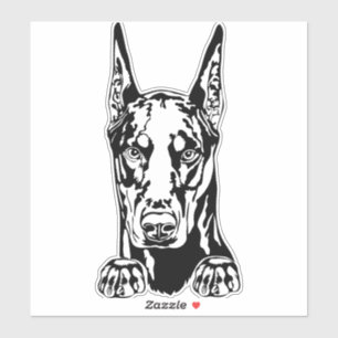 Doberman Vinyl Car Sticker