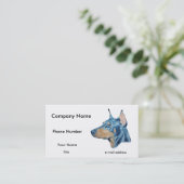 Doberman Visitekaartje (Staand voorkant)
