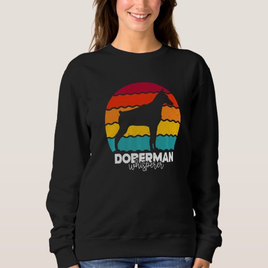 Doberman Whisperer Retro Vintage Premium Trui (Voorkant)