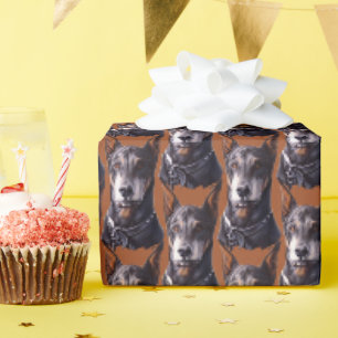 Doberman Wrapping Paper Doberman Pinscher Paper Cadeaupapier