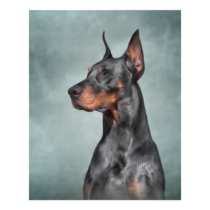Dobermanhond tekenen foto afdruk
