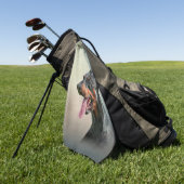 Dobermanhond tekenen golfhanddoek (Groen)